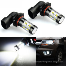 Extremely Bright Max 50W High Power H10 9145 LED Bulbs for DRL or Fog Lights, Xenon White